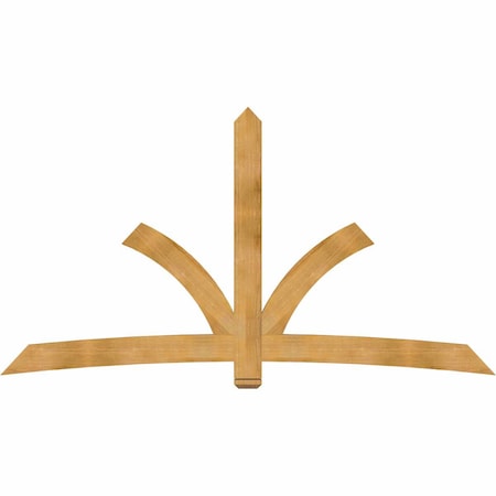 Ekena Millwork Davenport Rough Sawn Timber Gable Bracket, Western Red Cedar, 108"W x 58"H x 2"D x 6"F, 13/12 Pitch GBW108X58X0206DAV00RWR